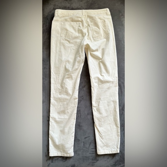 J. McLaughlin women’s size 8 textured cotton light  cream pants slacks ex cond - Picture 2 of 10